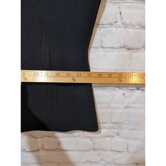 ALEXANDER WANG Black Ribbed Sweater Knit Sleeveless Top Size L Designer Women - Picture 8 of 16